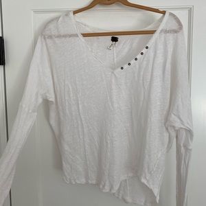 Free people white long sleeve